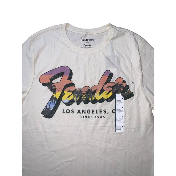 Goodfellow & Co Mens Beige "Fender" Graphic Print T-Shirt Crew Neck Size Medium - Picture 5 of 9